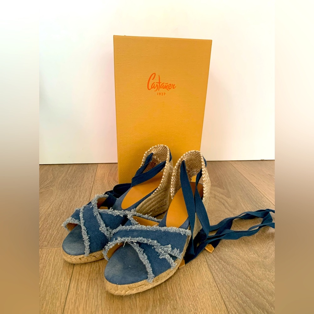 Castañer Espadrilles Bluma Azul Denim Size 6